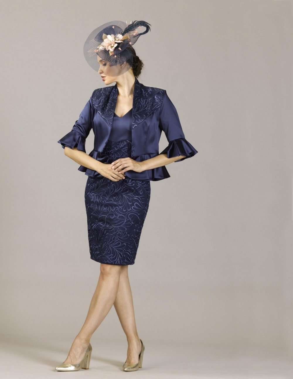 AGNESE&MARIE COUTURE - ABITO CORTO NAVY - 1 - Abiti da sposa, sposo e cerimonia eleganti a Palermo