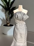 Abito argento mikado - 9 - Abiti da sposa, sposo e cerimonia eleganti a Palermo