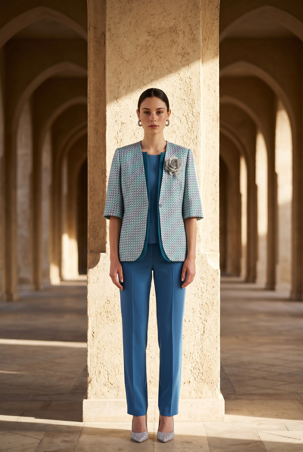 Completo pantalone azzurro novi più - 1 - Abiti da sposa, sposo e cerimonia eleganti a Palermo